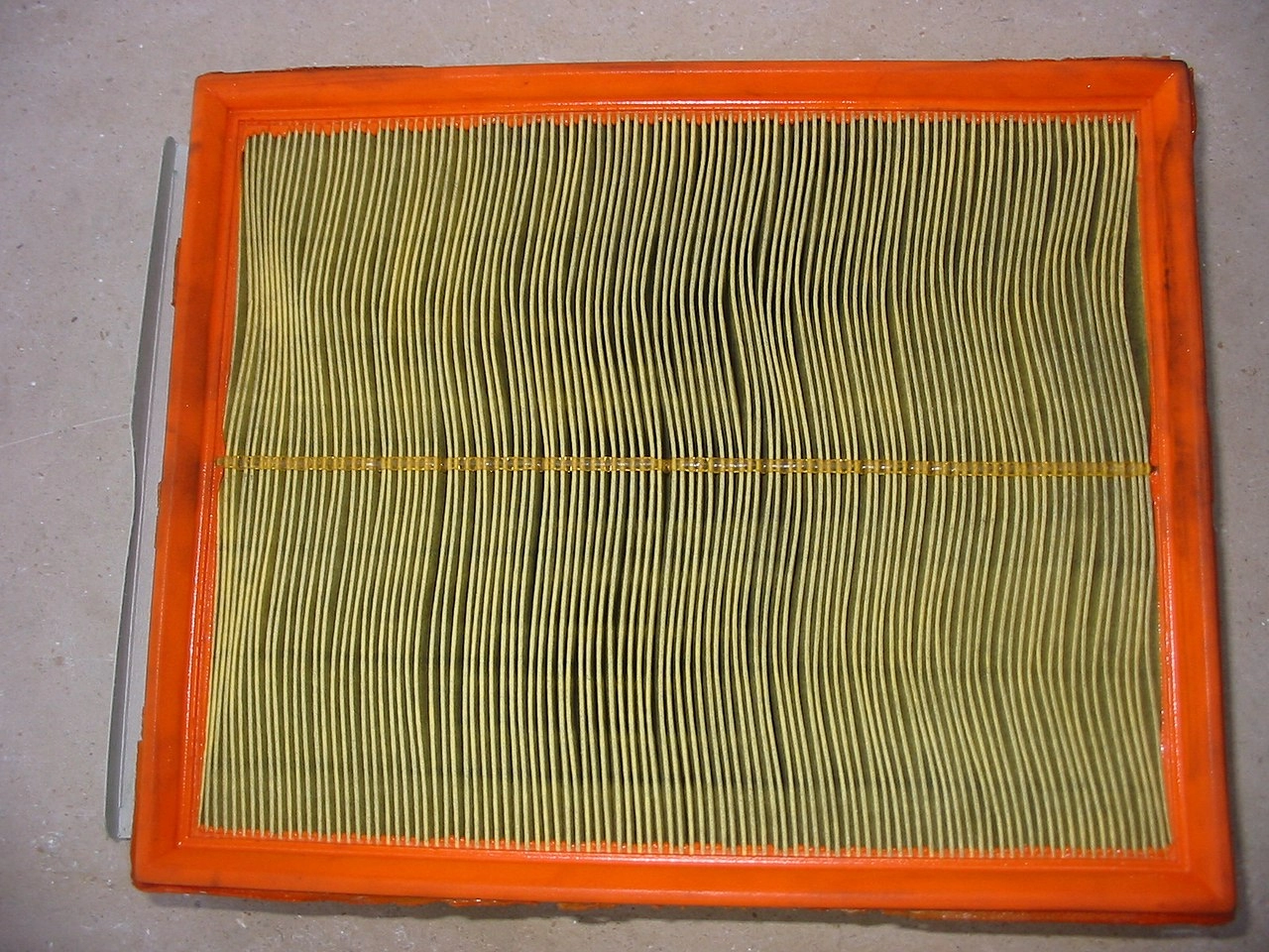 Clean side of cabin air filter